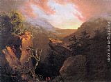 Thomas Cole Canvas Paintings - Mountain Sunrise, Catskill